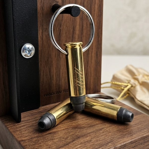 Custom Engraved .38 Special Bullet Keyring (Inert)