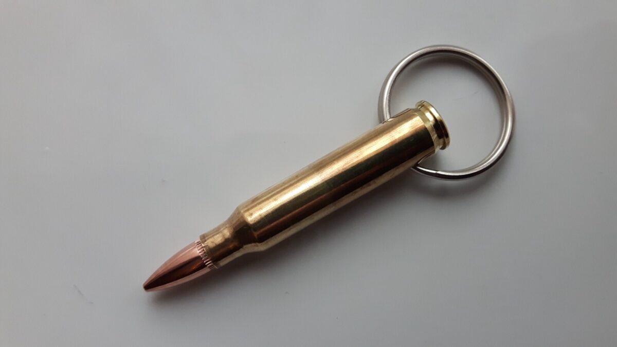 Custom Engraved 5.56 Bullet Keyring (Inert)