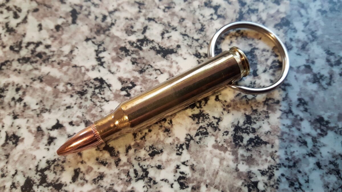 Custom Engraved 5.56 Bullet Keyring (Inert)