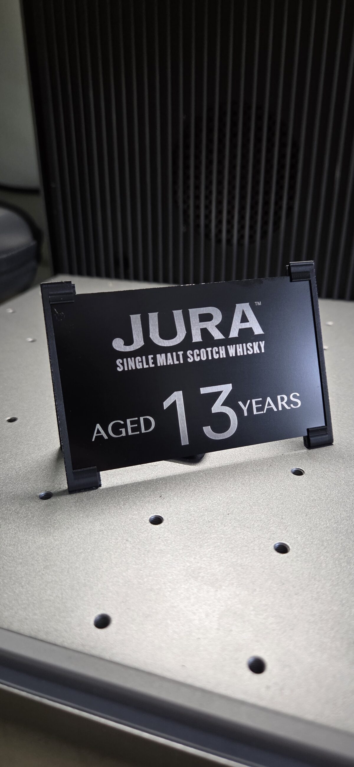 Custom Engraved Decanter Sign with Stand
