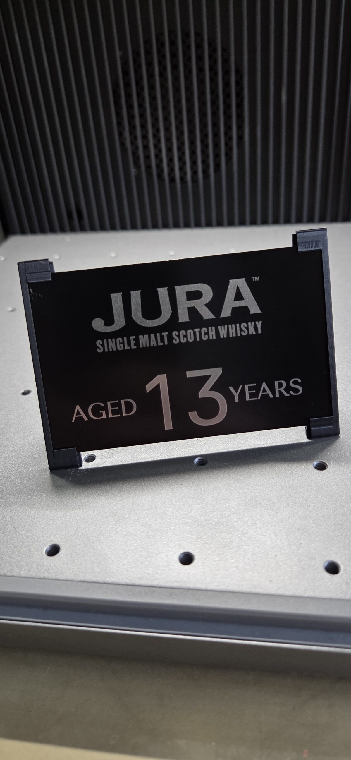 Custom Engraved Decanter Sign with Stand