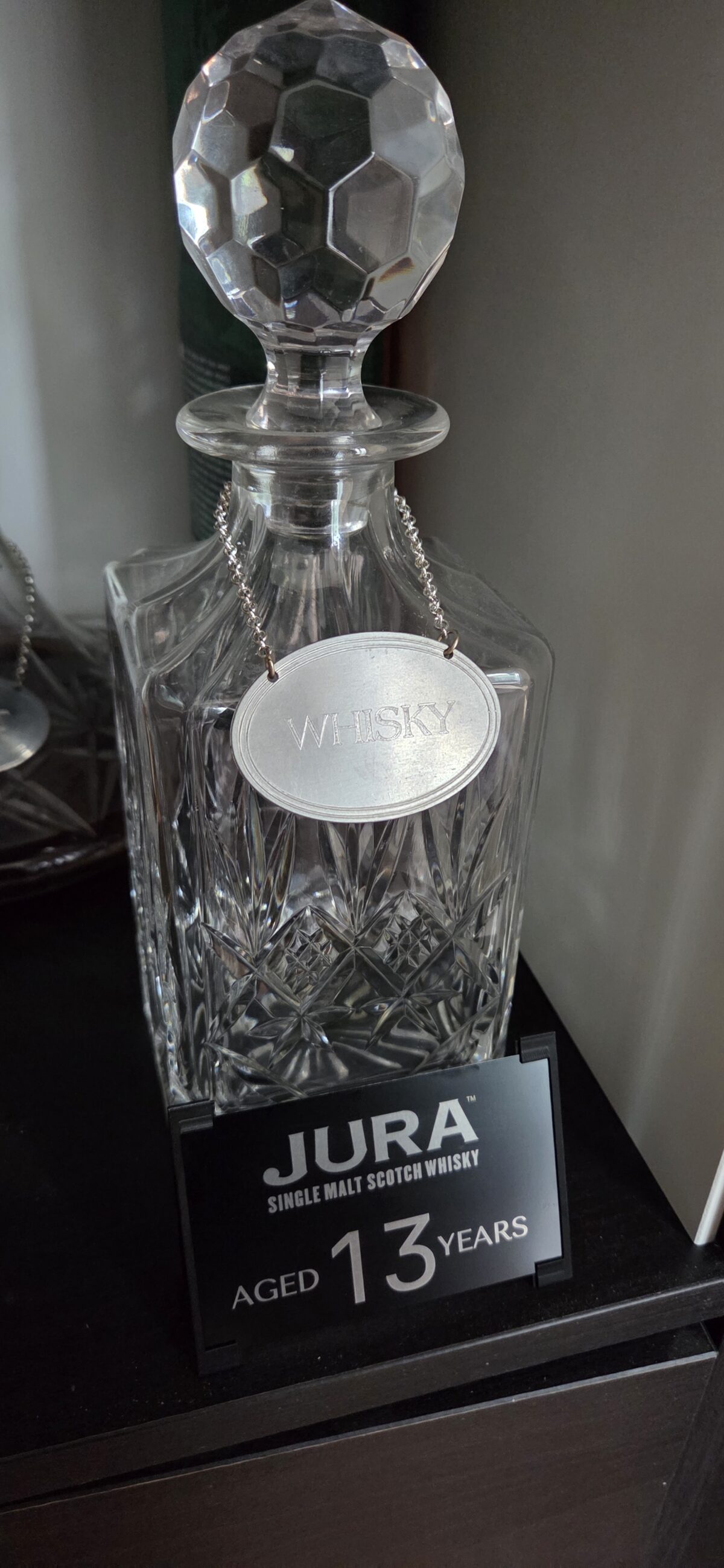 Custom Engraved Decanter Sign with Stand