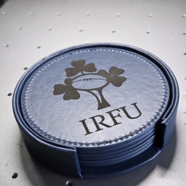 PU Leather Coaster Set with Holder IRFU
