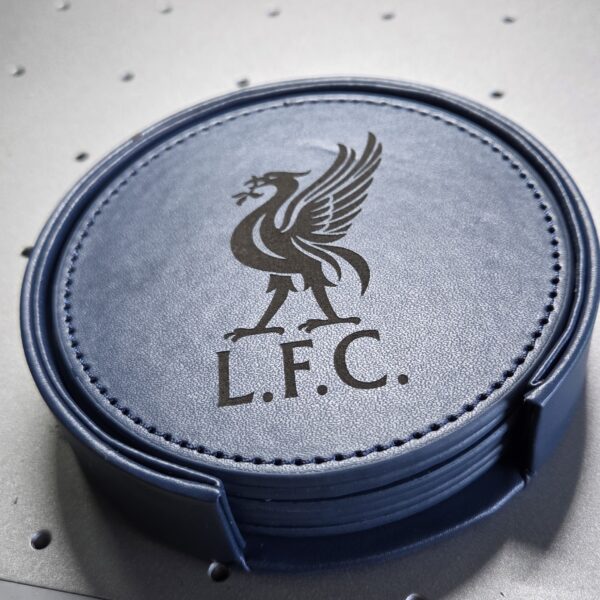 PU Leather Coaster Set with Holder LFC