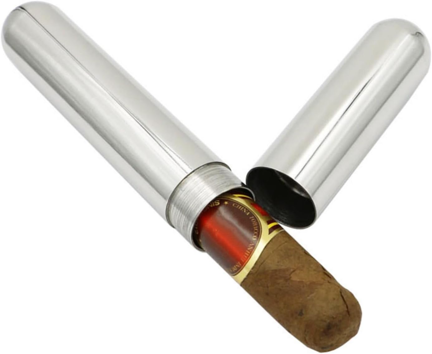 Custom Engraved Steel Cigar Tube