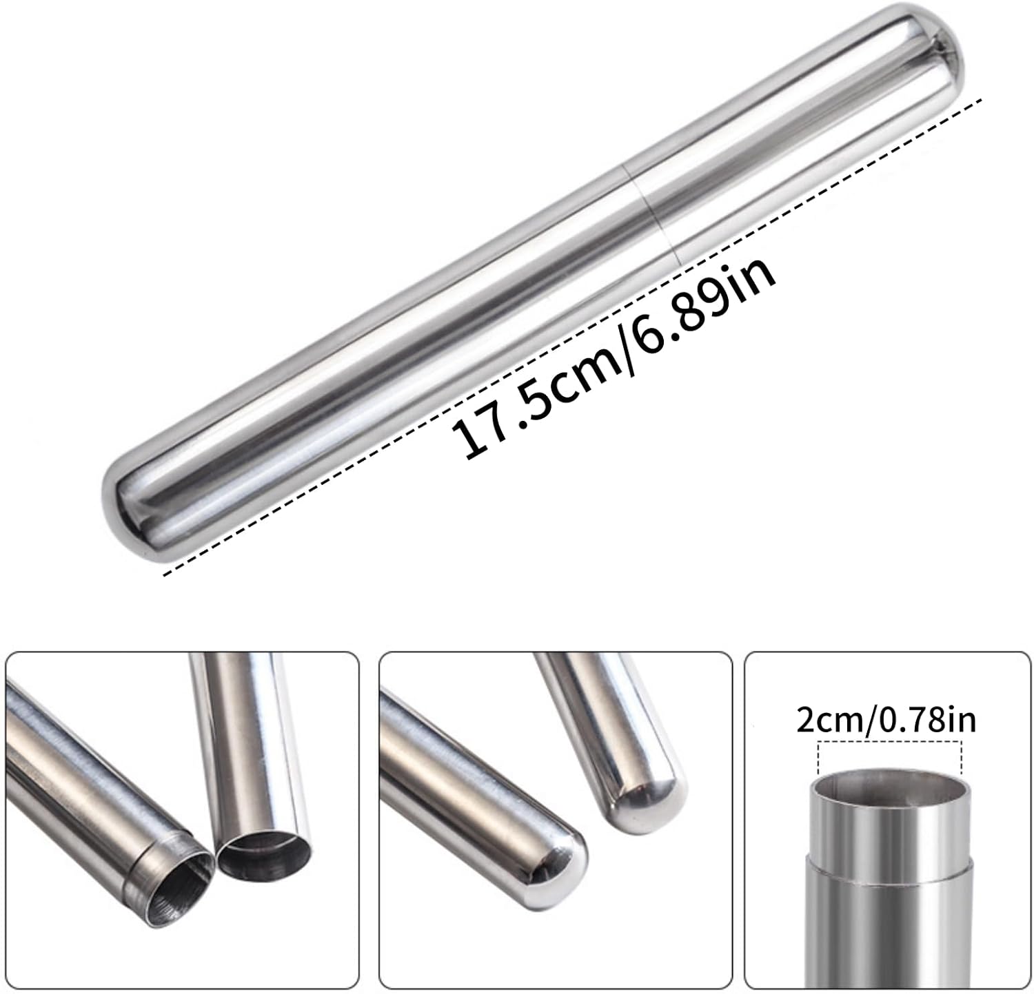Custom Engraved Steel Cigar Tube