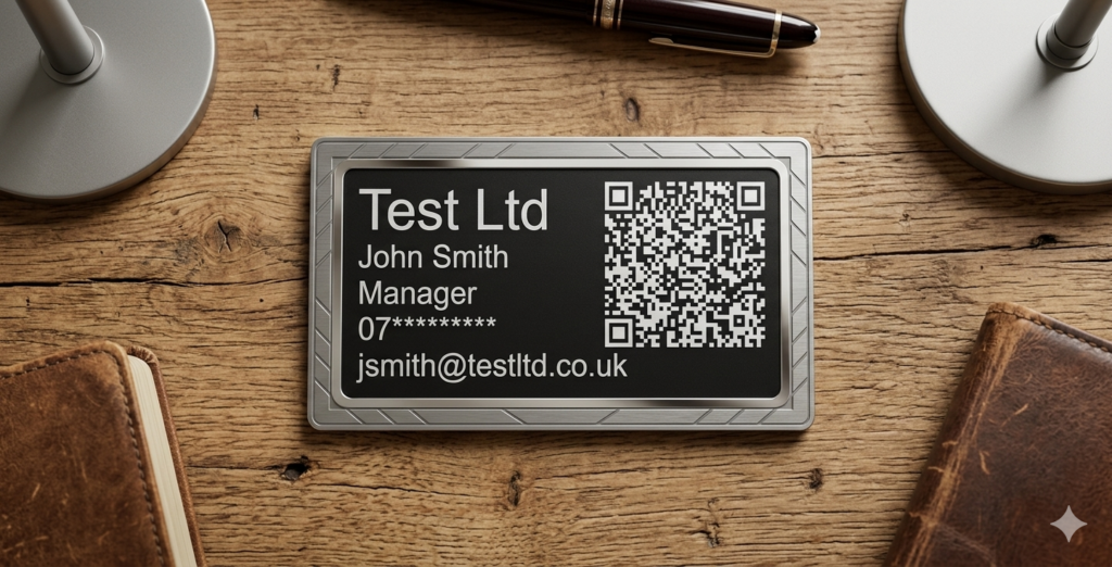 Personalised Black Metal Business Card Personalised Black Metal Business Card