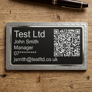 Personalised Black Metal Business Card