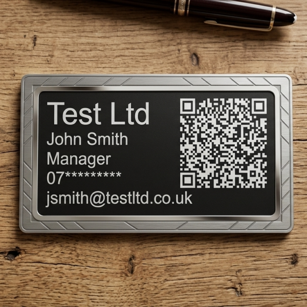 Personalised Black Metal Business Card