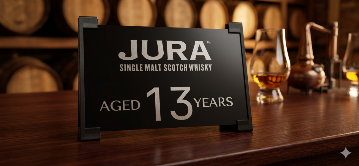 Custom Engraved Decanter Sign with Stand