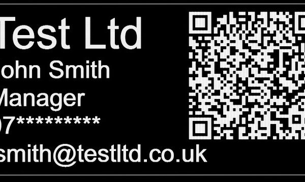 Personalised Black Metal Business Card